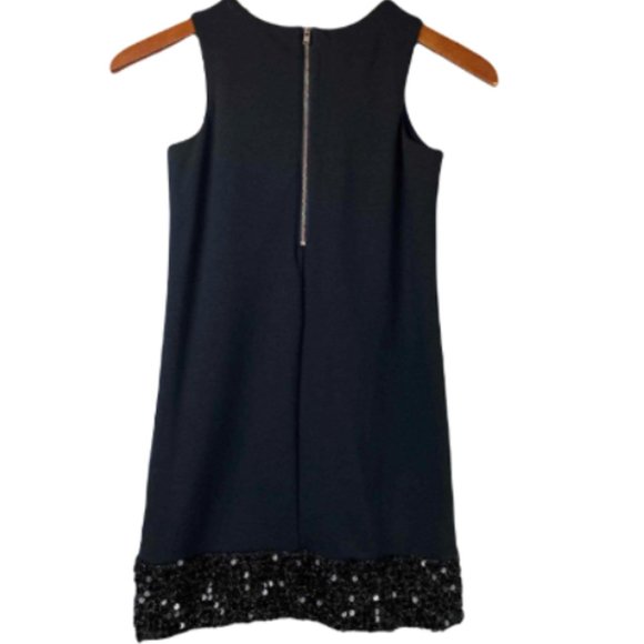 Land's End Kids Girls Black Sleeveless Sequin T-Shirt Jumper Dress Size 6X-7 - Picture 2 of 12